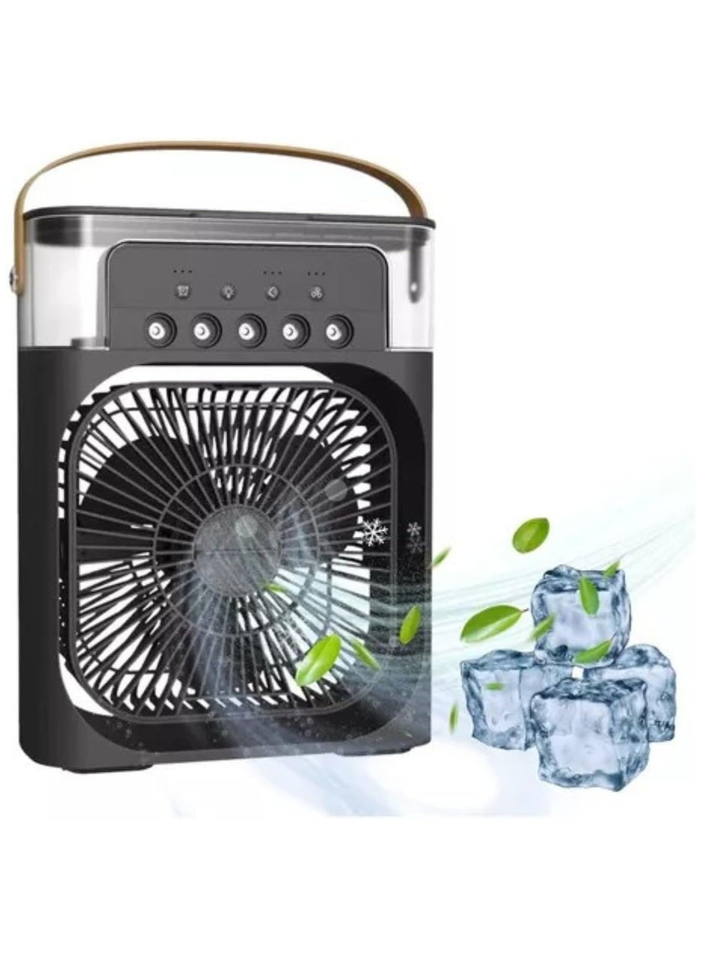 1pc Portable USB Misting Cooling Fan, Small Fan For Home, Cooling Mini Air Conditioner Fan, Colorful Changing Light Mini Fan, Cooling Misting Fan For Summer, For Living Room, Bedroom, Office