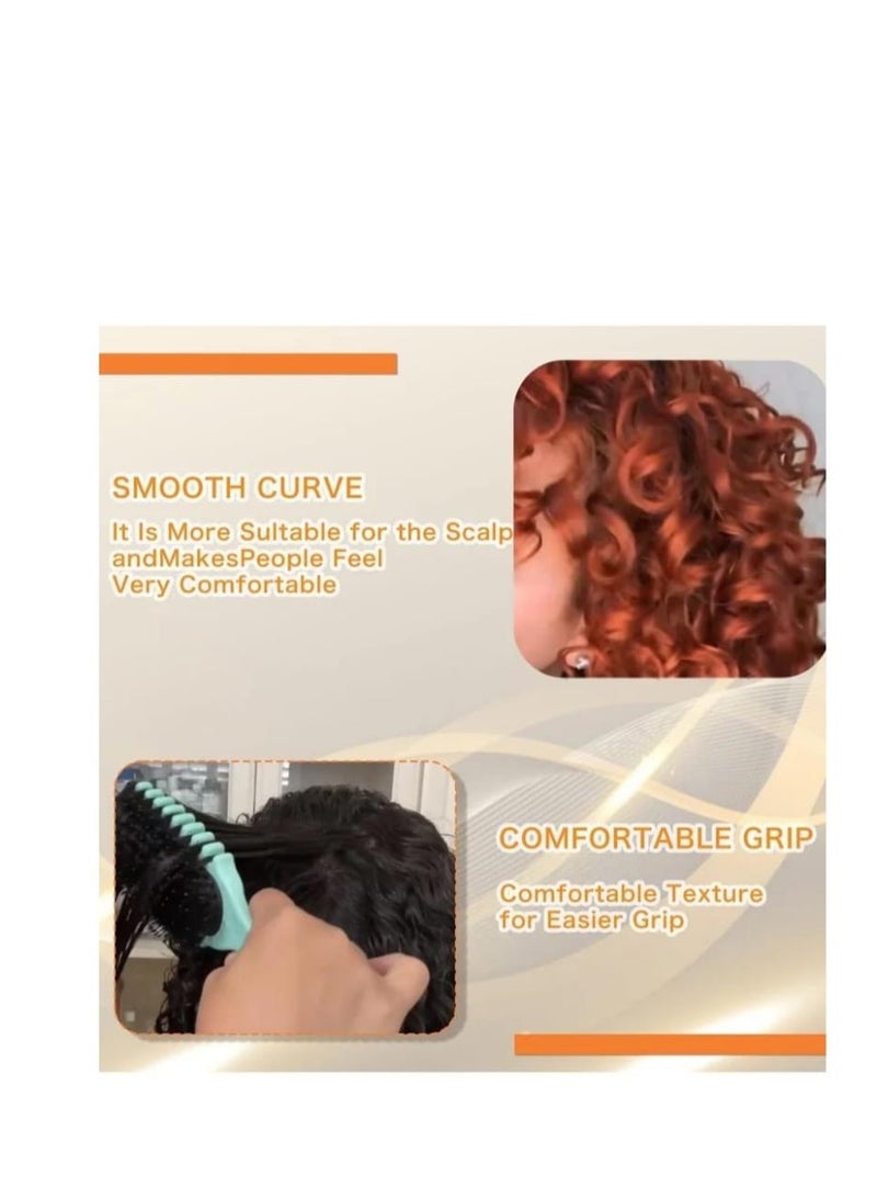 "Anti-Static Detangling Hair Brush for Women & Men – Suitable for All Hair Types – Soft Bristles for Smooth, Shiny & Frizz-Free Styling" - Image 2