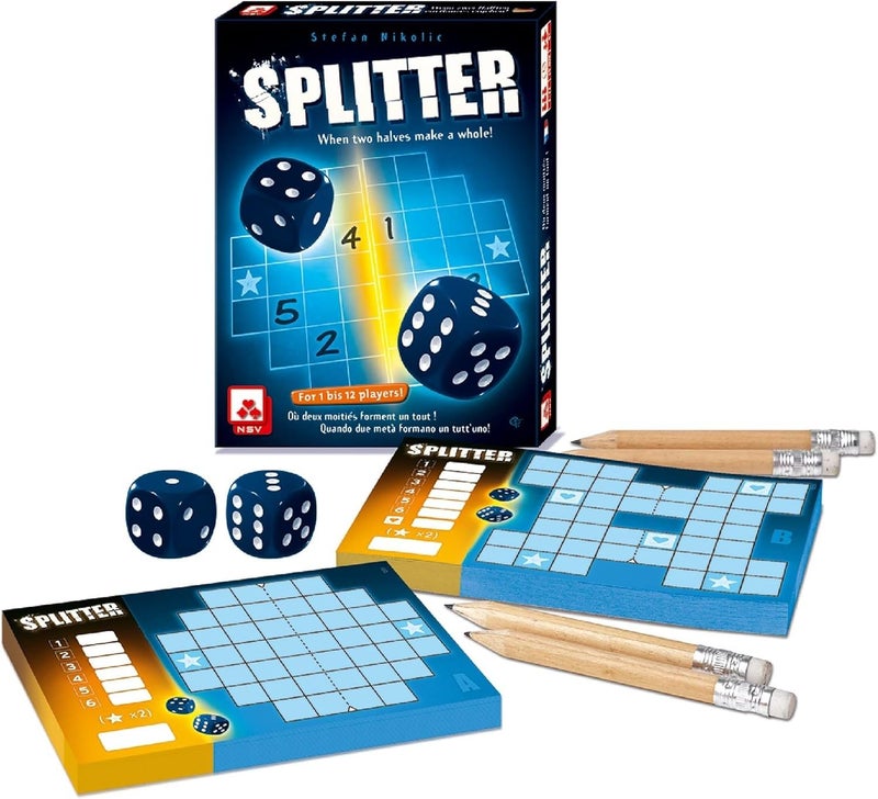 Pandasaurus Games Splitter Dice Game - A Symmetrical Challenge of Numbers and Strategy, Roll-and-Write Puzzle Game, Family Game for Kids and Adults, Ages 8+, 1-12 Players, 15 Minute Playtime, Made by Pandasaurus Games - Image 3