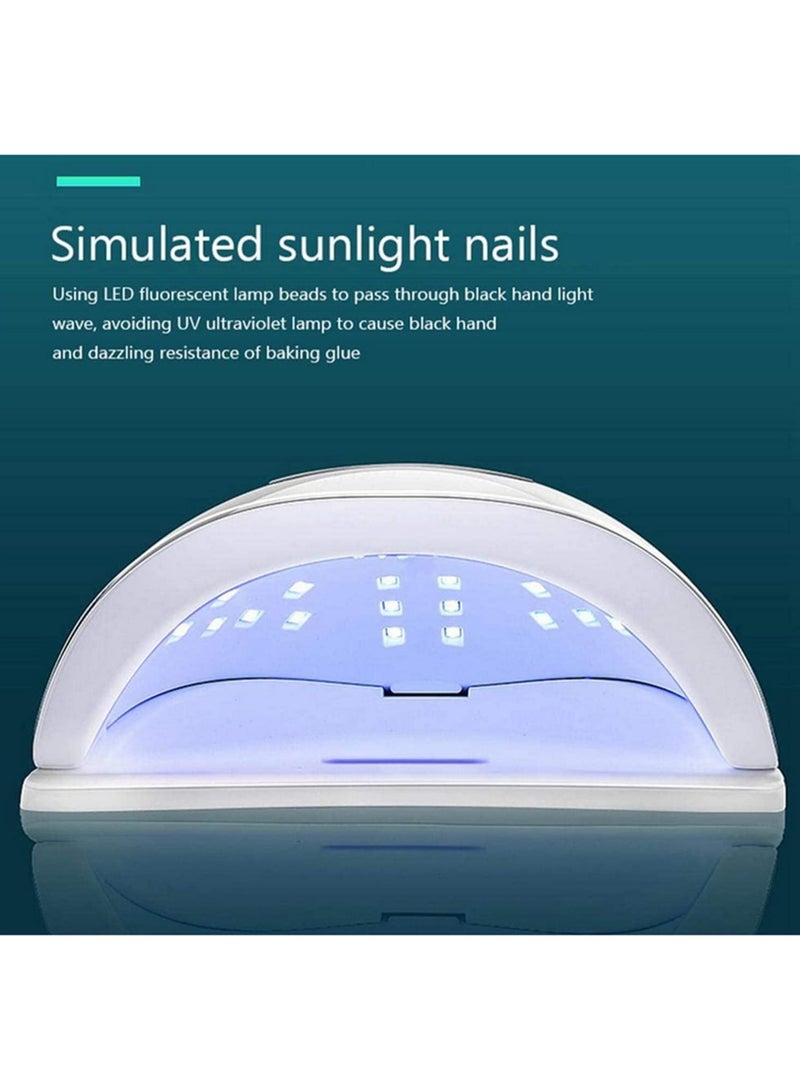 Dual Light Source UV & LED Nail Lamp Fast Drying Auto Sensor Gel Nail Polish Dryer with 3 Timers (30s/60s/90s) LCD Display, Compact Design for Home & Travel - Image 2