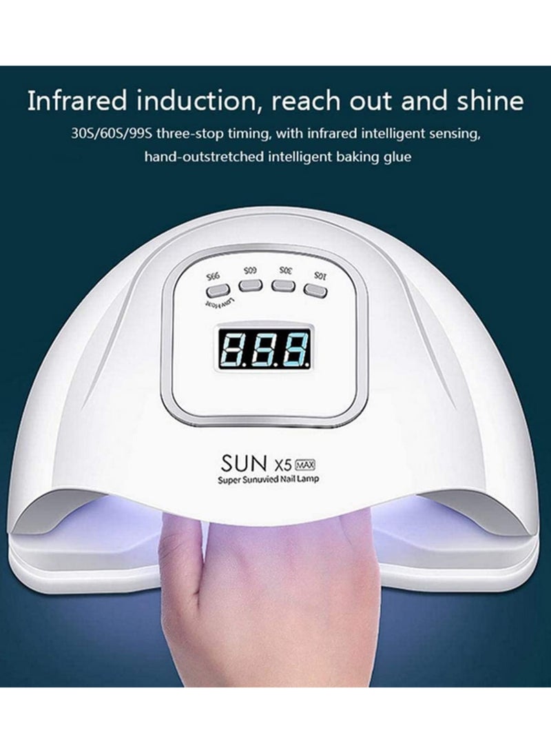 Dual Light Source UV & LED Nail Lamp Fast Drying Auto Sensor Gel Nail Polish Dryer with 3 Timers (30s/60s/90s) LCD Display, Compact Design for Home & Travel - Image 3