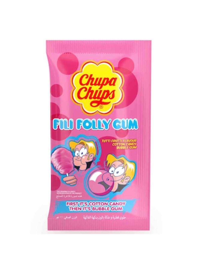 Chupa Chups Big Babol Filly Folly Tutti Frutti Gum 11g Pack of 6 - Image 2