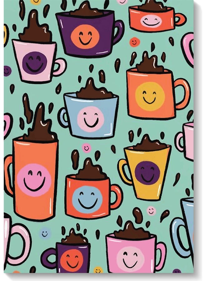 RYN Coffee Lovers Wall Art Painting Multicolour 40x60cm - Image 2