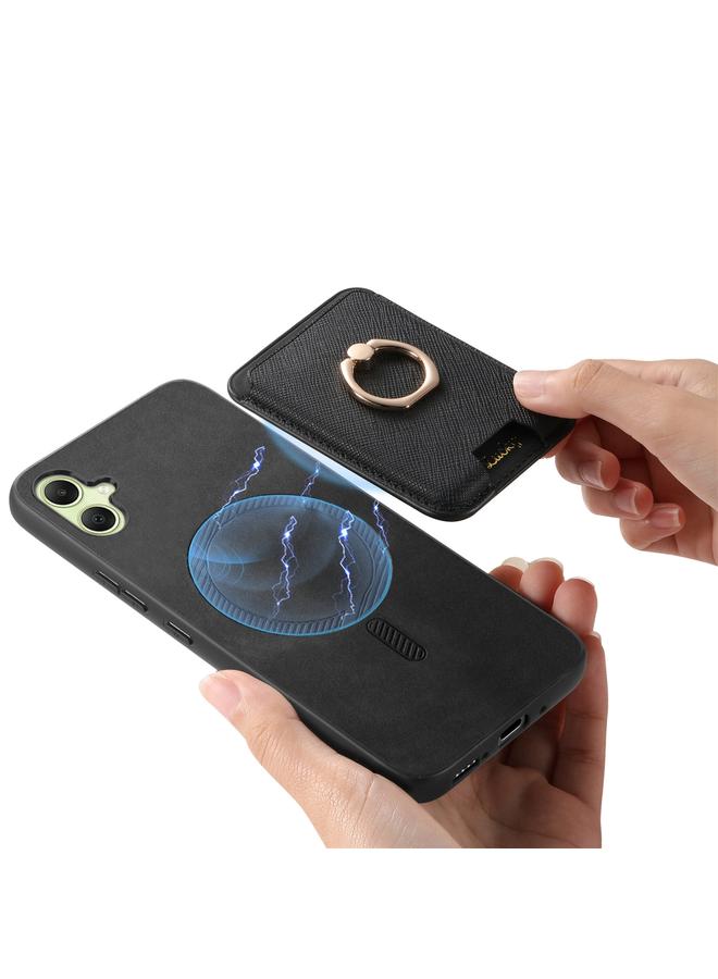 اس-توب جراب لهاتف Samsung Galaxy XCover 7 بتصميم كلاسيكي متقاطع من الجلد مع حلقة إدخال عمودية وحقيبة بطاقات وحافظة هاتف MagSafe - Image 4