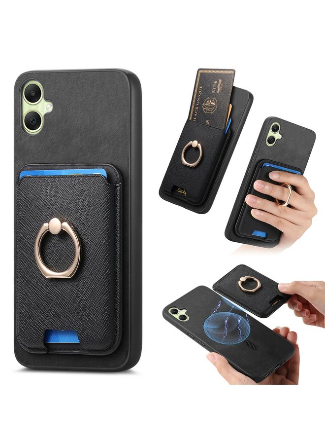 اس-توب جراب لهاتف Samsung Galaxy XCover 7 بتصميم كلاسيكي متقاطع من الجلد مع حلقة إدخال عمودية وحقيبة بطاقات وحافظة هاتف MagSafe - Image 1