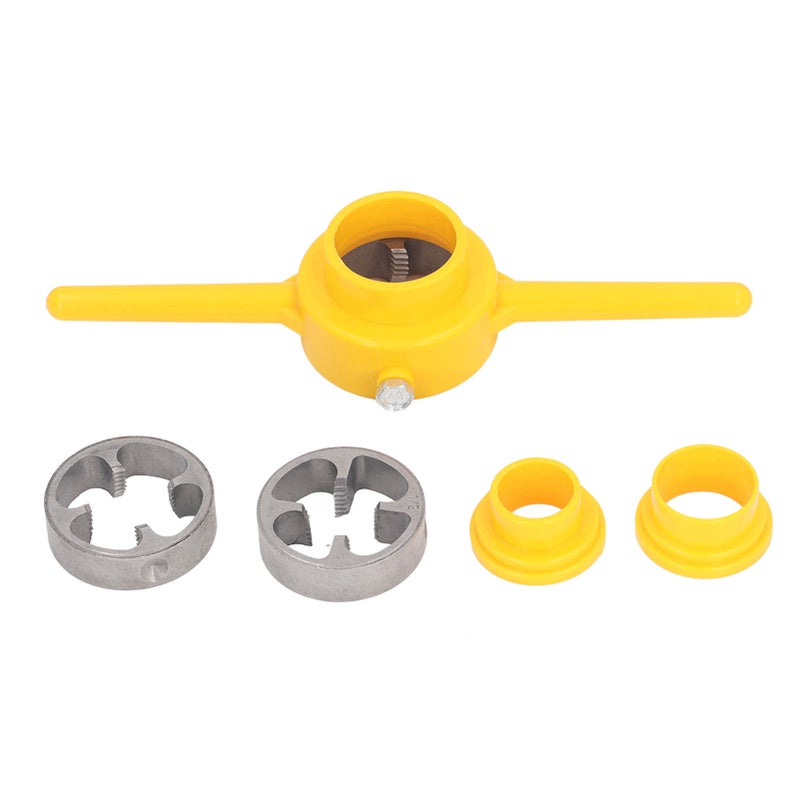 6Pcs PVC Pipe Threader Set 1/2 3/4 1in NPT Tap Die Plumbing Tool Kit for Home PPR Tube - Image 1