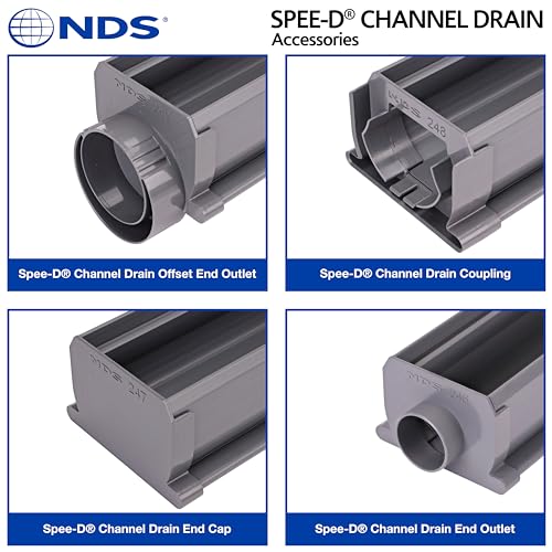 NDS موصل تصريف قنوات NDS 248 Spee-D يربط تصريف قنوات NDS Spee-D، الزوايا، التفرعات، التقاطعات، والمخارج، عبوة واحدة، رمادي - Image 4