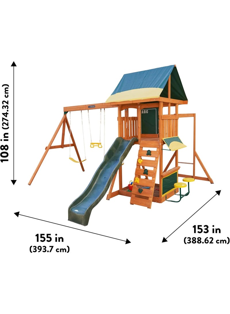 Kidkraft Brightside Wooden Swing Set / Playset - Image 3