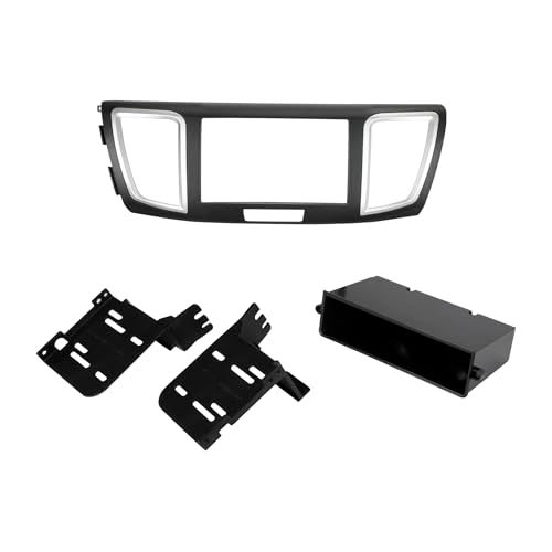 Scosche HA1717B Double DIN or Single DIN + Pocket Radio Install Dash Kit Compatible with Select 2013-2017 Honda Accord - Aftermarket Car Stereo Installation - Not Compatible with Factory Nav Vehicles - Image 1