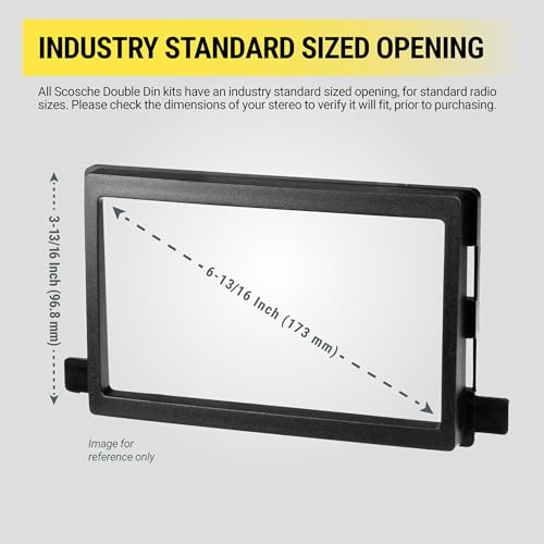 Scosche HA1717B Double DIN or Single DIN + Pocket Radio Install Dash Kit Compatible with Select 2013-2017 Honda Accord - Aftermarket Car Stereo Installation - Not Compatible with Factory Nav Vehicles - Image 5