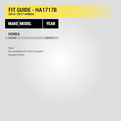 Scosche HA1717B Double DIN or Single DIN + Pocket Radio Install Dash Kit Compatible with Select 2013-2017 Honda Accord - Aftermarket Car Stereo Installation - Not Compatible with Factory Nav Vehicles - Image 4