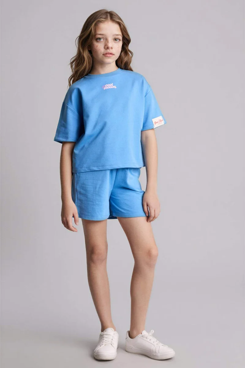 ديفاكتو Girl 2 Piece T-Shirt Shorts Set