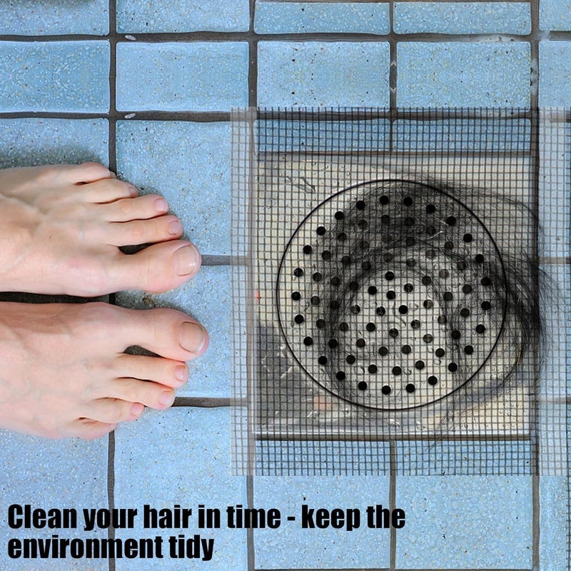 OENZA Drain Strainer Floor Drain Sticker Roll | Hair Mesh Stickers Anti-Blocking Drain Strainer | Reusable and Versatile Drain Cover for Bathroom, Laundry, Bathtub, Washbasin - Image 5