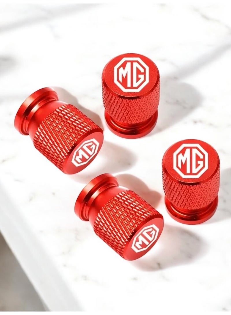 MG 4pcs Set Durable Metal Tire Valve Caps For MG S5 And MG ZS - Image 1