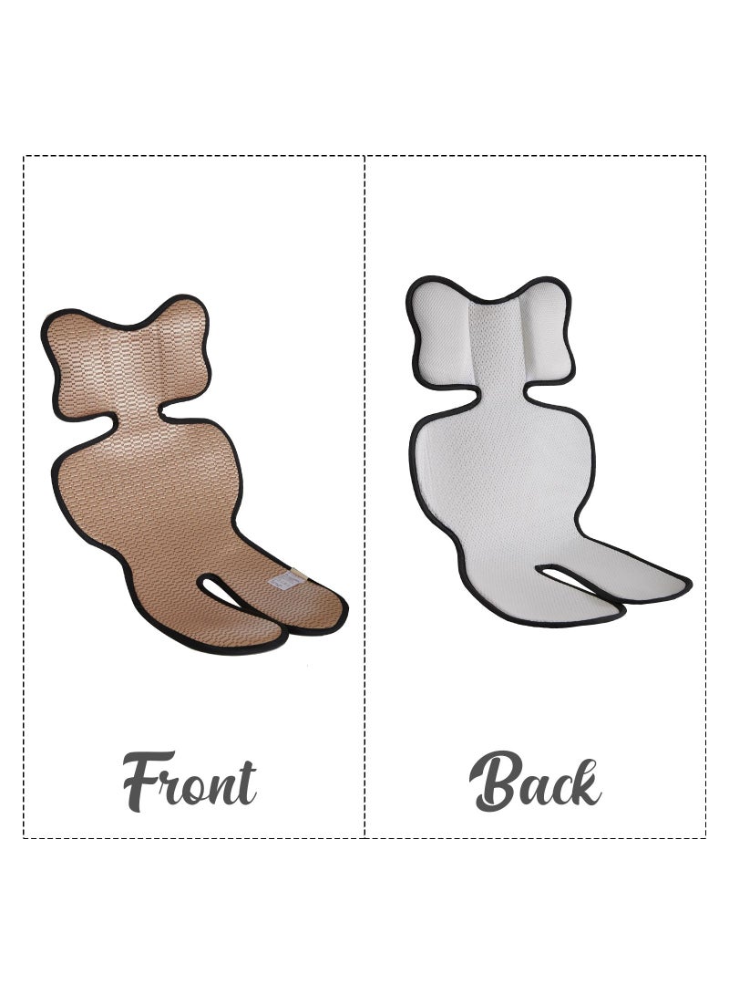 TEKNUM TEKNUM Breathable Cool Liner/Pad for Baby Stroller/Car Seat/ High Chair /Cradle - Beige  - Image 2