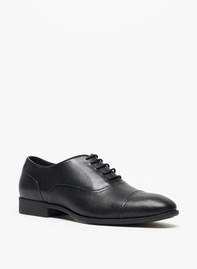 LBL by Shoexpress Men's Textured Lace-Up Oxford Shoes