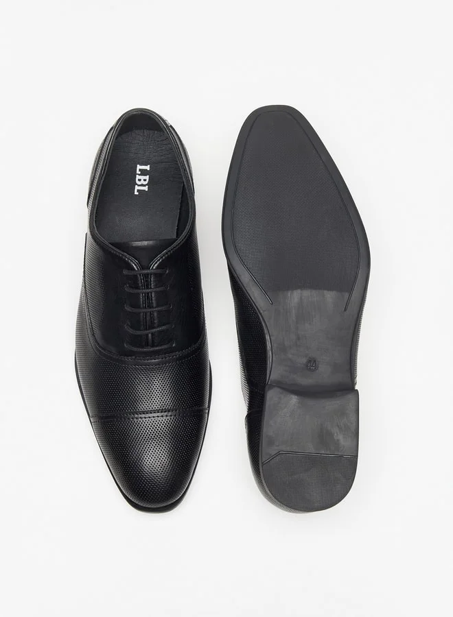 LBL by Shoexpress Men's Textured Lace-Up Oxford Shoes