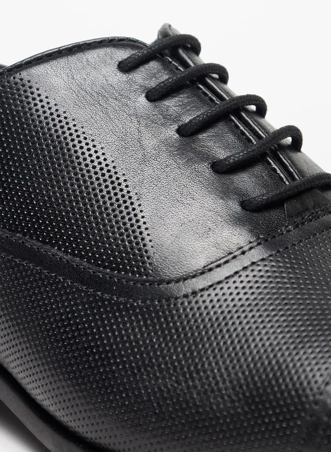 LBL by Shoexpress Men's Textured Lace-Up Oxford Shoes