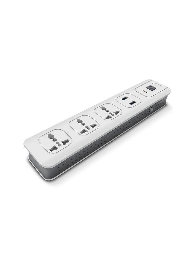 Wipro USB Extension Cord with 2 mtr Cord Length | 3 Universal Socket and 2 USB Port Spike Guard | Child Safety | Auto Cutoff | Fire Resistant, Pack of 1 - Image 2