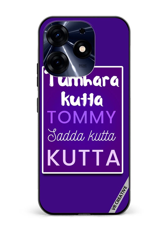VR CREATIVE Protective Case Cover For Tecno Spark 10 Pro Tumhara Kutta Tommy Jadda Kutta  Hindi Quots Design Multicolour - Image 1
