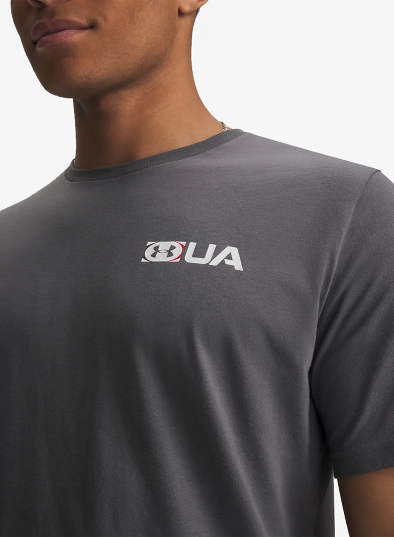 Under Armour Castlerock /  / White Athletics Logo T-Shirt for Men | Best Price UAE