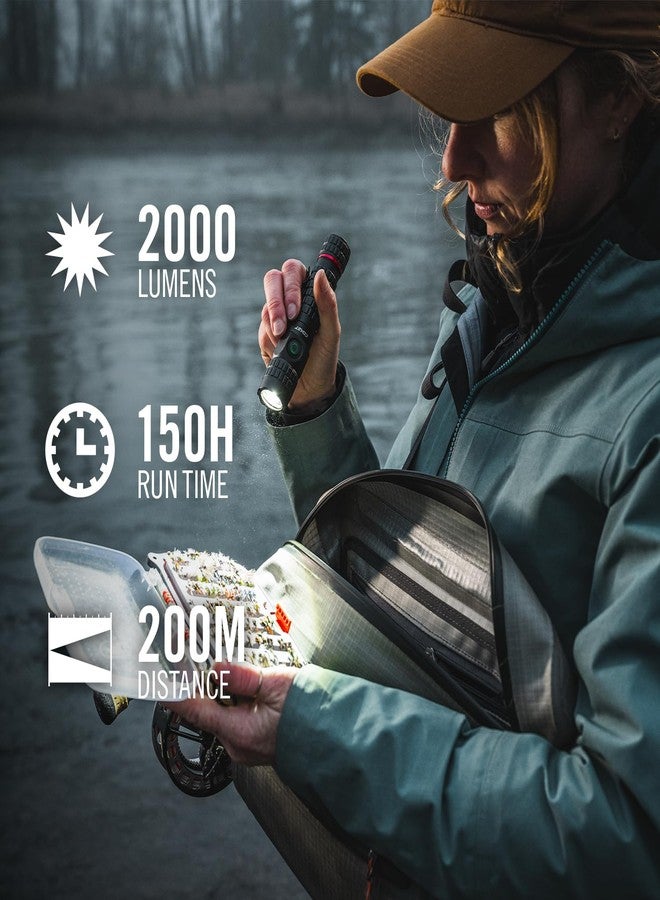 كوست مصباح يدوي LED قابل لإعادة الشحن COAST PX200R بقوة 2000 لومن، TWIST FOCUS، USB-C، مشبك جيب ثنائي الوضع - Image 2