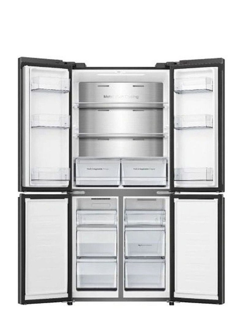Hisense 610L Gross / 483L Net Capacity  French Door,No Frost compressor ,Multi Air Flow RQ5G470SBB3 Black - Image 2