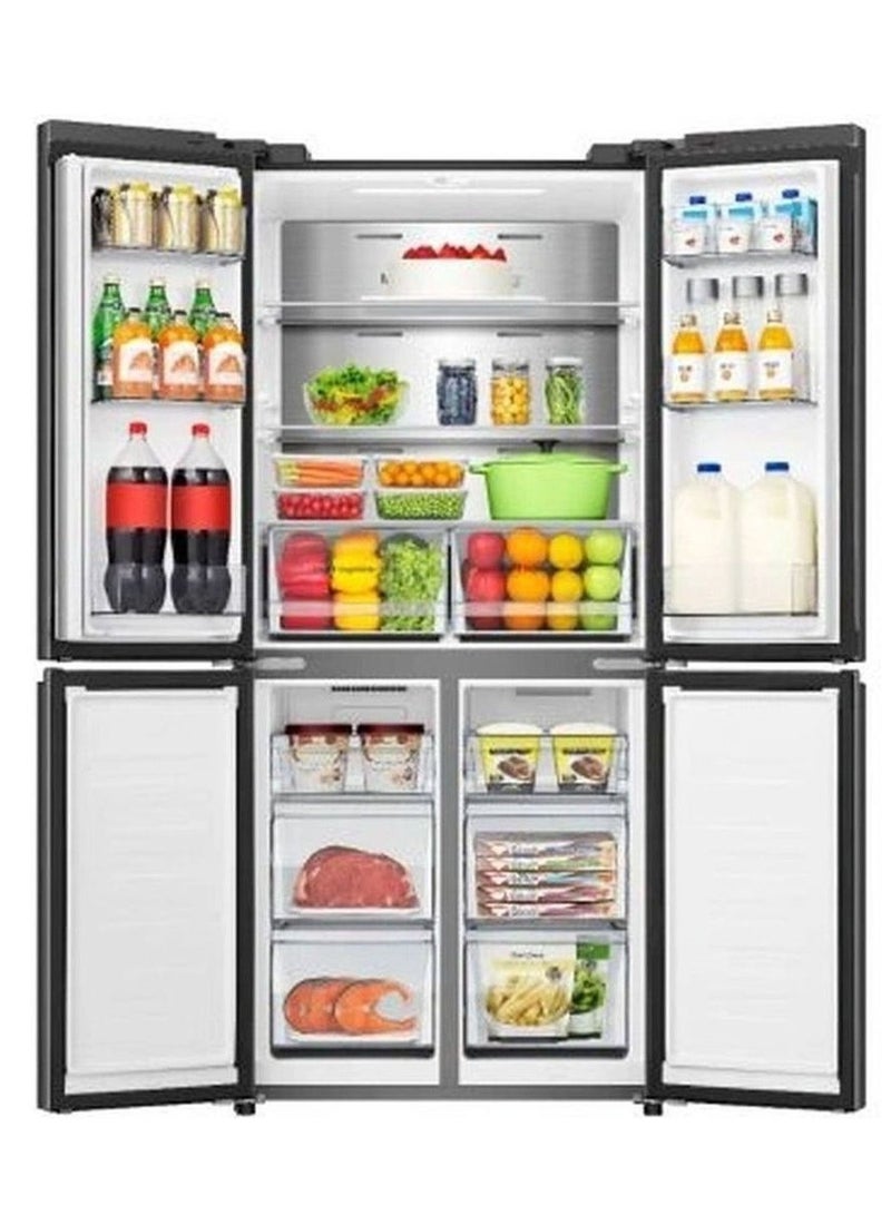 Hisense 610L Gross / 483L Net Capacity  French Door,No Frost compressor ,Multi Air Flow RQ5G470SBB3 Black - Image 3