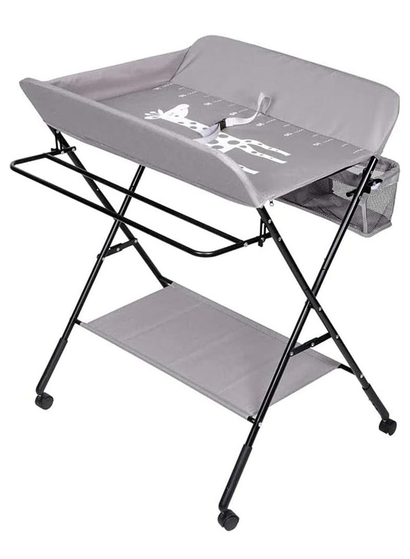 WALALLA Foldable Baby Changing Table With Wheels And Storage Bag - Image 1