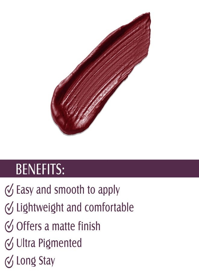 Glam 21 Glam21 Matte Lippie No Transfer Lip Gloss | Lightweight and comfortable| Creamy Matte Formula - 4 gm | Garnet-05 - Image 3