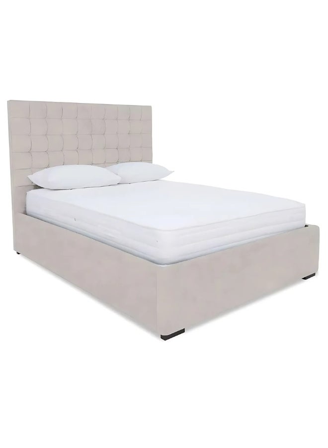 Bed and Mattress Home Cascade Cloud Tufted Upholstered Queen Size ( Mattress Size 160 X 200 CM ) Beige Color Bed Size 212 W X 168 L CM ( Mattress Sold Separately )  - Image 3