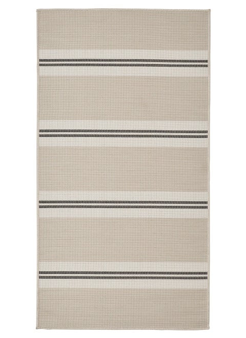 Rug Flatwoven In Outdoor Whitebeige Dark Grey 80X150 Cm