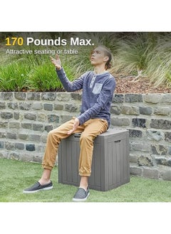 Anovara Anovara Outdoor Storage Box Toy Box Tool Box Storage Box 118L Lockable Deck Box Waterproof Resin Storage Bin for Package Delivery, Gardening Tools, Patio Cushions, UV Resistant  - Image 5