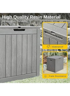 Anovara Anovara Outdoor Storage Box Toy Box Tool Box Storage Box 118L Lockable Deck Box Waterproof Resin Storage Bin for Package Delivery, Gardening Tools, Patio Cushions, UV Resistant  - Image 4