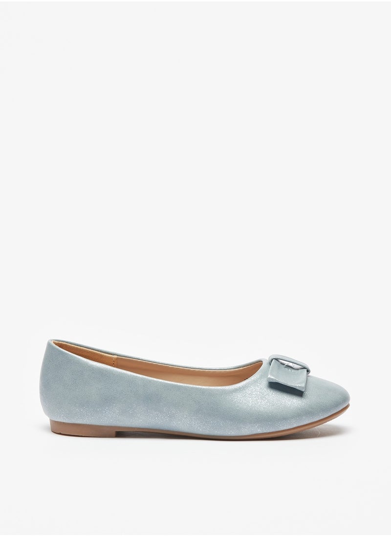 Flora Bella By Shoexpress - Girls Solid Ballerina Shoes with Bow Detail - Image 1