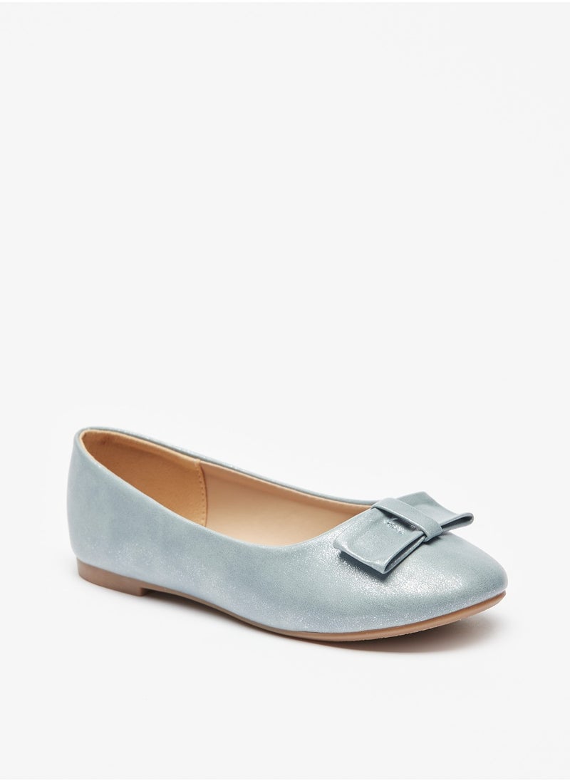 Flora Bella By Shoexpress - Girls Solid Ballerina Shoes with Bow Detail - Image 1