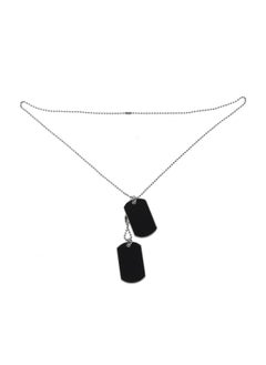 Zchiko Army Style Double Dog Tag 2 pcs Pendant Necklace_ Silver  - Image 5