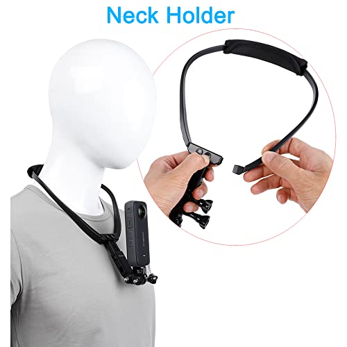 PellKing Accessories Kit for Insta360 X5 X4 ONE X3 X2 X GO 3s RS R, 4in1 Chest Strap Harness/Head Mount/Neck Holder/Backpack Strap Mount for Insta 360 GoPro DJI Action Camera - Image 3