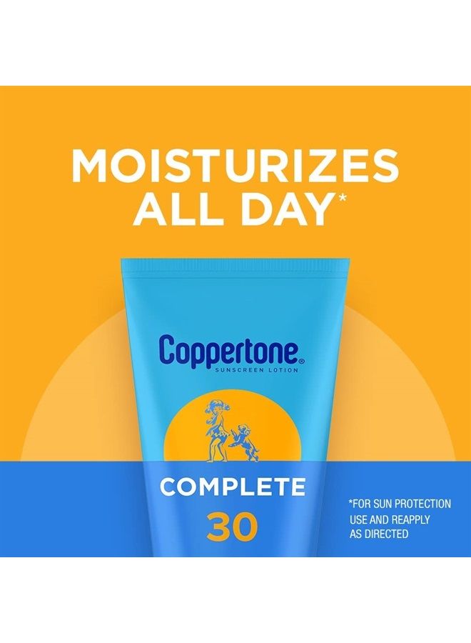 Coppertone COMPLETE SPF 30 Sunscreen Lotion, Lightweight, Moisturizing Sunscreen, Water Resistant Body Sunscreen SPF 30, 7 Fl Oz Tube - Image 1