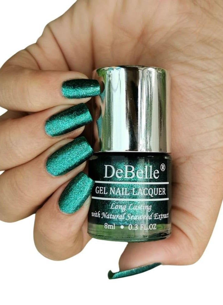 Gel Nail Polish Cosmic Glitter Emerald Green | Non UV | Cruelty and Toxic Free| 8ml