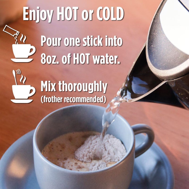 عبوات شوكولاتة ساخنة داكنة فورية من ماود، 16 قطعة، شوكولاتة ساخنة أو مثلجة فورية - فقط أضف الماء - Image 5