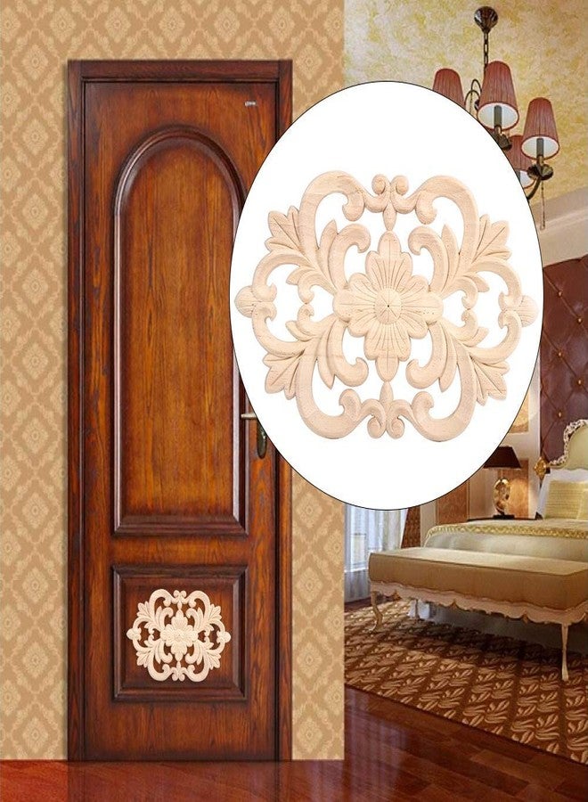 MUXSAM Wood Carved Applique Onlay Furniture Corner Frame Decal Unpainted Furniture DIY Decoration for Furniture Home Door Cabinet (30 x 19cm / 11.8 x 7.5inch), Pack of 2 - Image 5