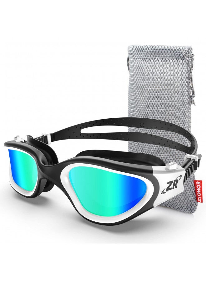 ZIONOR Swim Goggles, Upgraded G1 Polarized Swimming Goggles UV Protection Anti-fog Adjustable Strap for Men Women Adult Indoor or Outdoor (Polarized Mirror Gold Lens) - Image 1