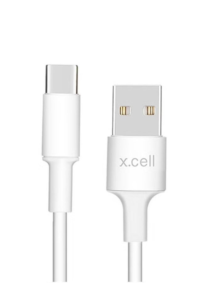 إكس سيل كابل نقل بيانات سريع الشحن من X.CELL USB-A إلى USB-C بقوة 20 وات، 1.5 متر، أبيض - Image 3