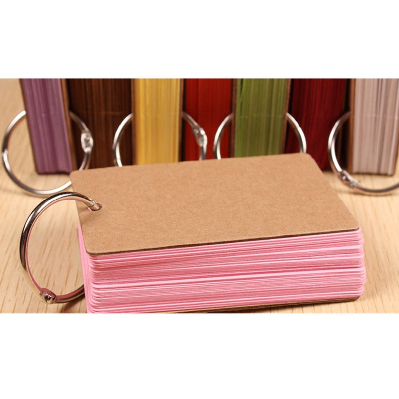 6Pcs Kraft Paper Binder Easy Cards Memo Pads (Assorted Colors) - Image 2