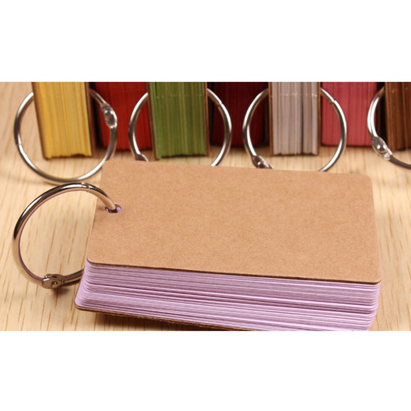 6Pcs Kraft Paper Binder Easy Cards Memo Pads (Assorted Colors) - Image 3