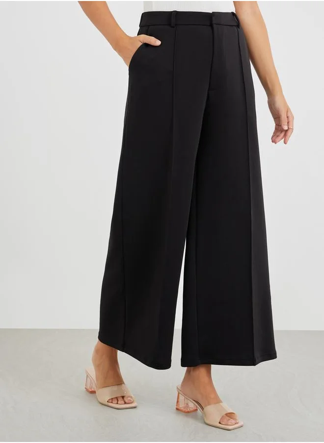 ستايلي Styli Mid Rise Wide Leg Trousers