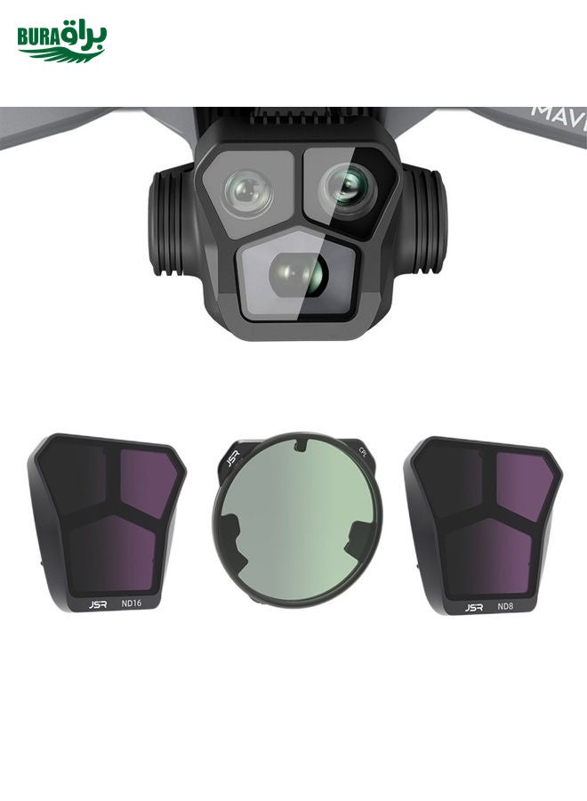 BURAQ For DJI Mavic 3 Pro JSR KH Series Drone Lens Filter, Filter:3 in 1  - Image 1