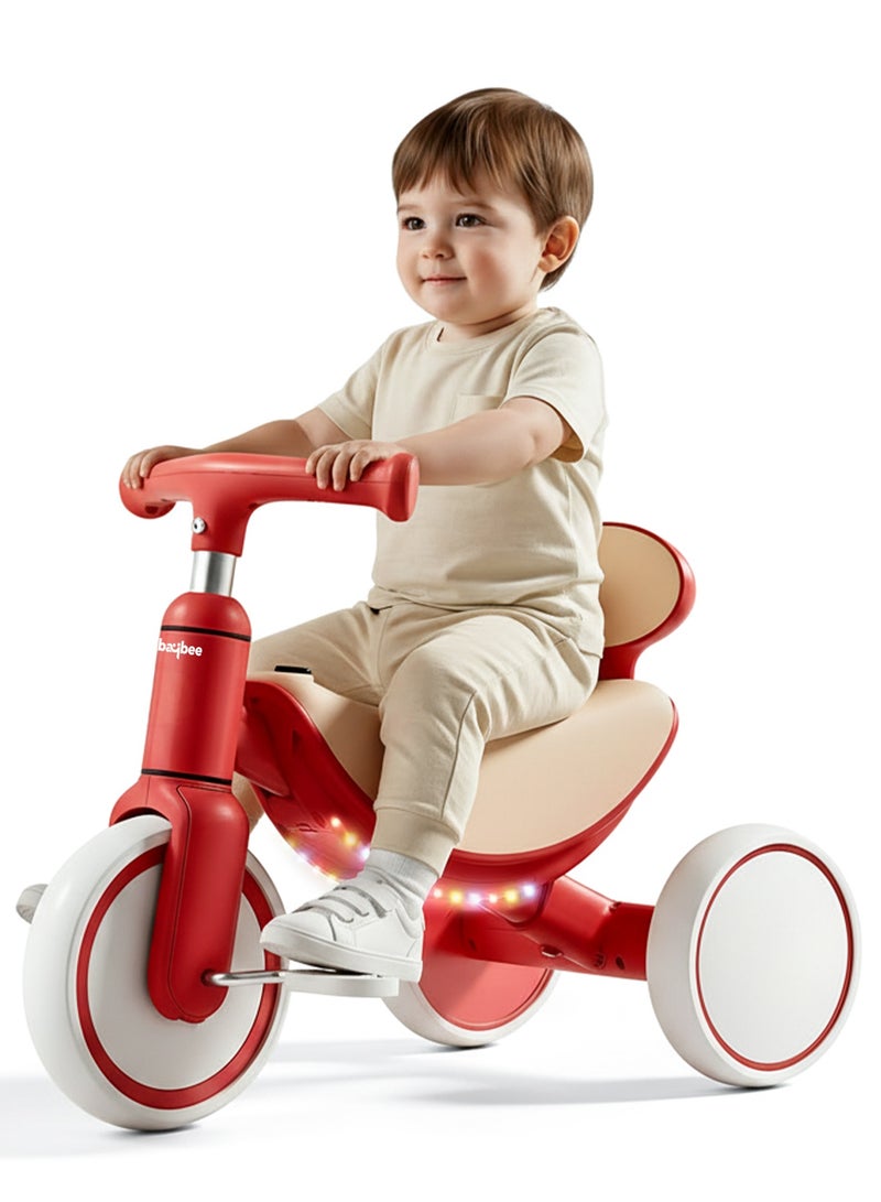 BAYBEE Baby Tricycle for Kids | Childrens Tricycle with Dazzling Light & Music, Durable Sturdy Frame & 3 Wheels Safe Design Kids Tricycle | Baby Cycle Kids Cycle | Easy to Assemble | Baby Tricycle for Children 2 to 5 Years Boy Girl Red - Image 1