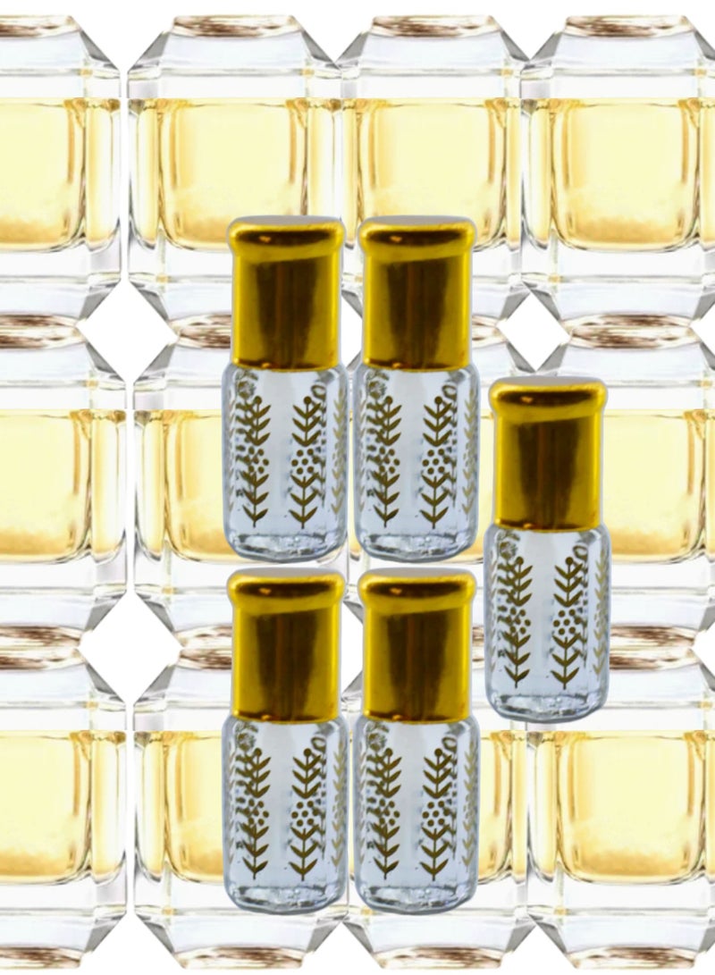 5 قطع زيت عطري باراديسو نسائي الشفاف الأصلي 3مل